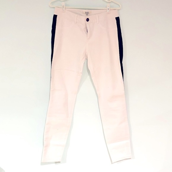 BB Dakota mid-rise white skinny w/ black stripe - Picture 2 of 12